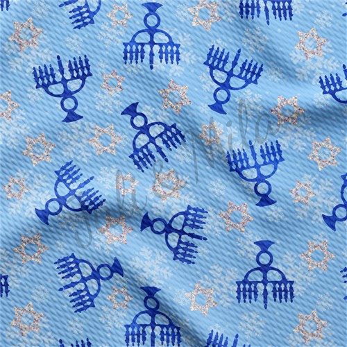 Hanukkah Liverpool Bullet Textured Stretch Solid Strip Thick Knit Jersey Fabric
