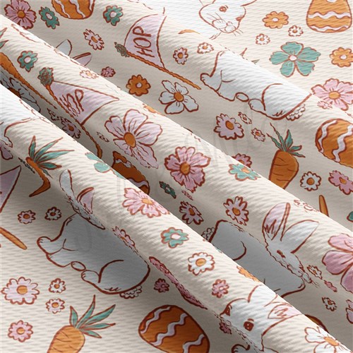 Easter Liverpool Bullet Textured Stretch Solid Strip Thick Knit Jersey Fabric