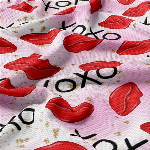 Valentine's Day Liverpool Bullet Textured Stretch Solid Strip Thick Knit Jersey Fabric