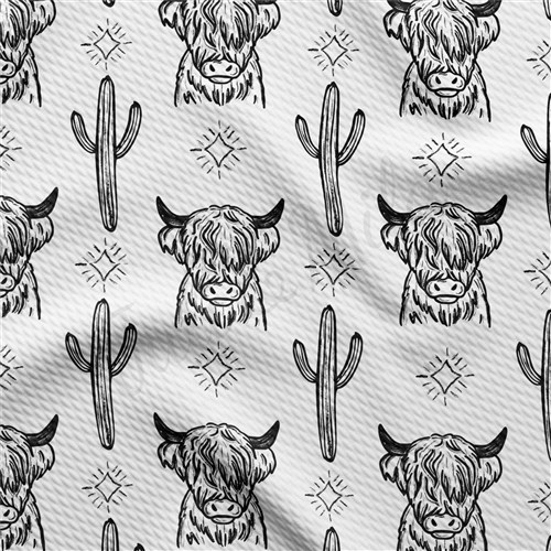Boho Western Cactus Printed Liverpool AA1591 & Get a Free $89.99 Embroidery Bundle