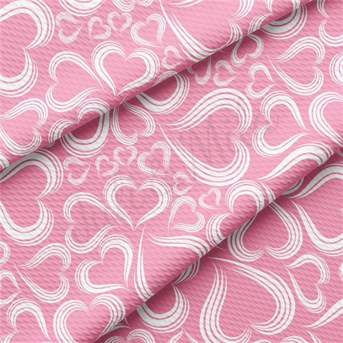 Valentine's Day Liverpool Bullet Textured Stretch Solid Strip Thick Knit Jersey Fabric