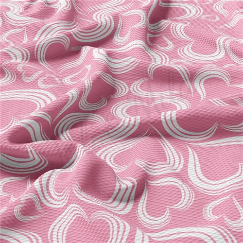 Valentine's Day Liverpool Bullet Textured Stretch Solid Strip Thick Knit Jersey Fabric