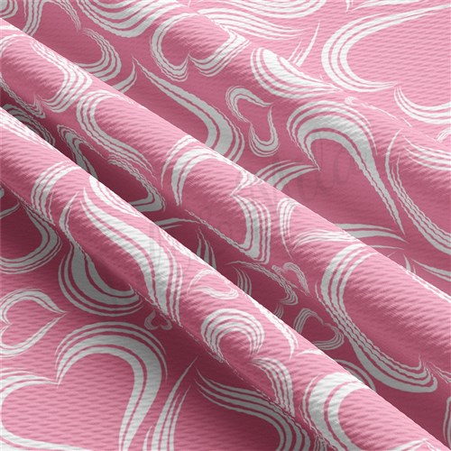 Valentine's Day Liverpool Bullet Textured Stretch Solid Strip Thick Knit Jersey Fabric