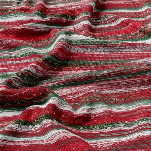 Christmas Liverpool Bullet Textured Stretch Solid Strip Thick Knit Jersey Fabric