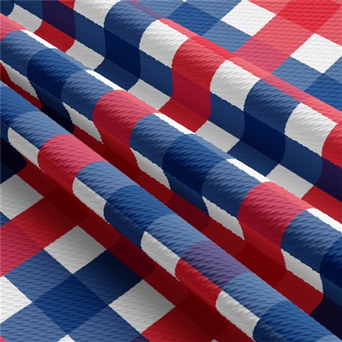 Patriotic 4th of July Liverpool Bullet Textured Stretch Solid Strip Thick Knit Jersey Fabric