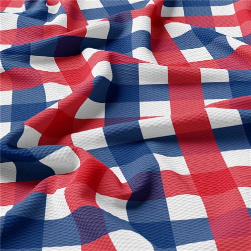 Patriotic 4th of July Liverpool Bullet Textured Stretch Solid Strip Thick Knit Jersey Fabric