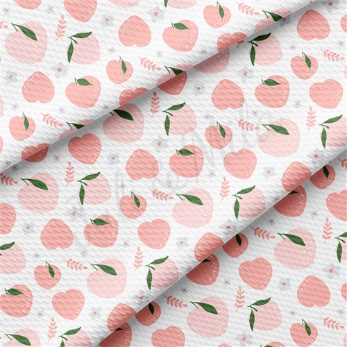 Peach AA2402 Liverpool Bullet Textured Stretch Solid Strip Thick Knit Jersey Fabric