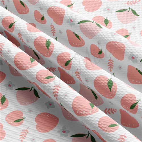 Peach AA2402 Liverpool Bullet Textured Stretch Solid Strip Thick Knit Jersey Fabric
