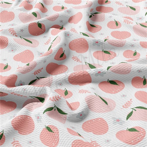 Peach AA2402 Liverpool Bullet Textured Stretch Solid Strip Thick Knit Jersey Fabric