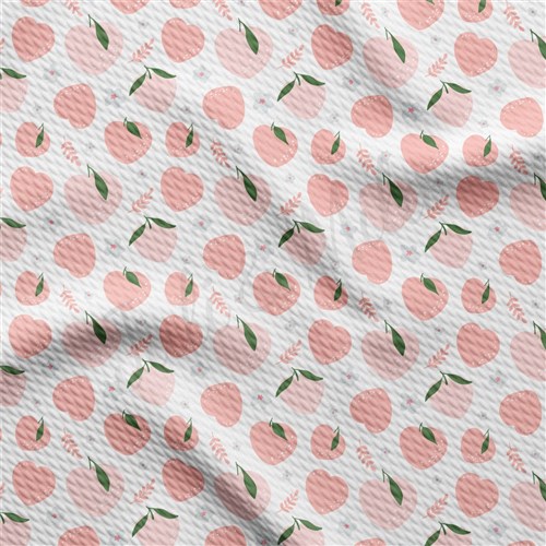 Peach AA2402 Liverpool Bullet Textured Stretch Solid Strip Thick Knit Jersey Fabric