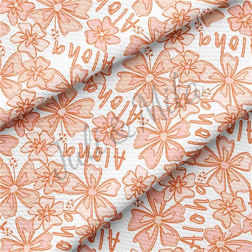 Aloha Printed Liverpool Bullet Textured Stretch Solid Strip Thick Knit Jersey Fabric