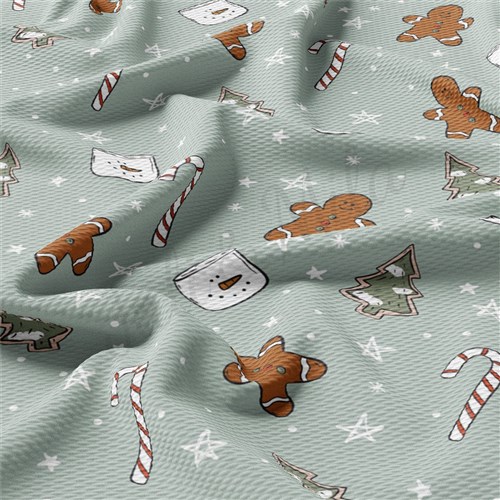 Christmas Printed Liverpool Fabric AA2127 & Get a Free $89.99 Embroidery Bundle