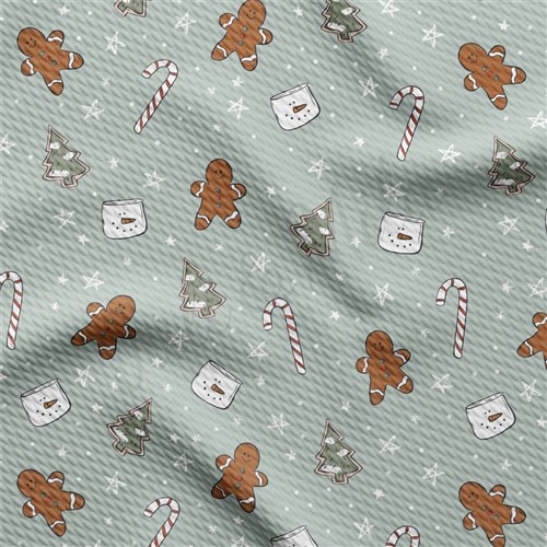 Christmas Printed Liverpool Fabric AA2127 & Get a Free $89.99 Embroidery Bundle