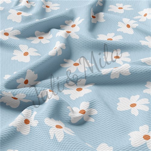 Floral Printed Liverpool 4 Way Fabric AA338 & Get a Free $89.99 Embroidery Bundle