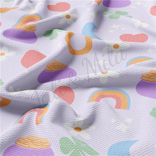 St. Patrick's Day Printed Liverpool Bullet Textured Stretch Solid Strip Thick Knit Jersey Fabric