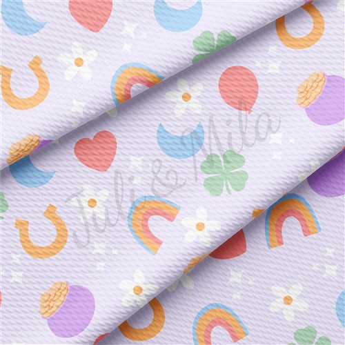 St. Patrick's Day Printed Liverpool Bullet Textured Stretch Solid Strip Thick Knit Jersey Fabric