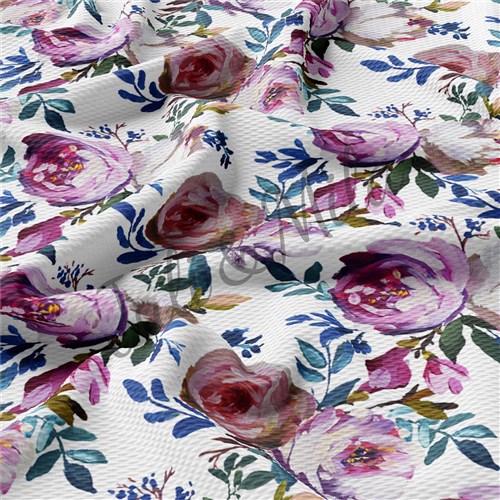 Printed Floral Liverpool Bow Floral Roses (F34) & Get a Free $89.99 Embroidery Bundle