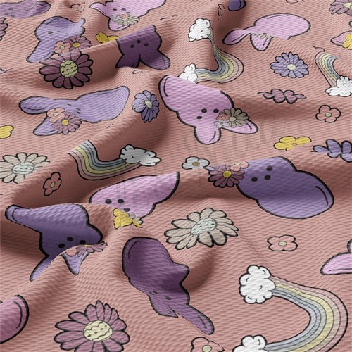 Easter Liverpool Bullet Textured Stretch Solid Strip Thick Knit Jersey Fabric