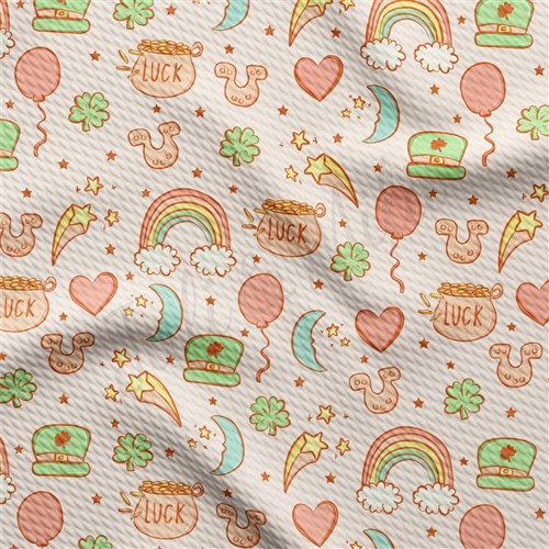 St. Patrick's Day Liverpool Bullet Textured Stretch Solid Strip Thick Knit Jersey Fabric