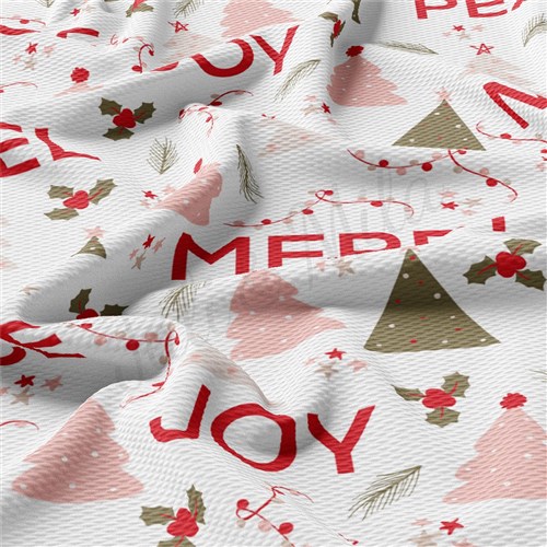 Christmas Christmas Liverpool Bullet Textured Stretch Solid Strip Thick Knit Jersey Fabric