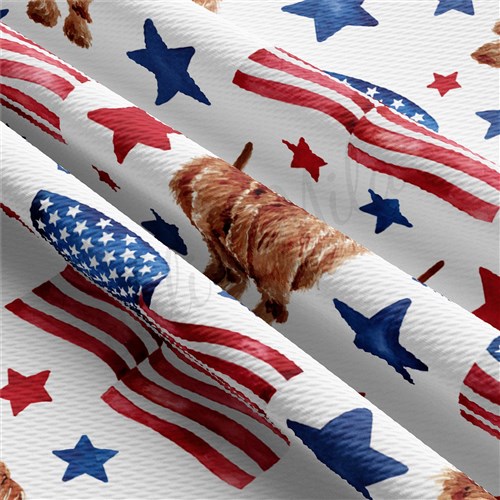 Patriotic 4th of July Printed Liverpool AA1546 & Get a Free $89.99 Embroidery Bundle