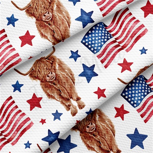 Patriotic 4th of July Printed Liverpool AA1546 & Get a Free $89.99 Embroidery Bundle