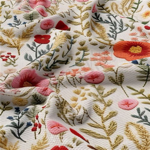 Embroidery Printed Liverpool Fabric AA1788 & Get a Free $89.99 Embroidery Bundle