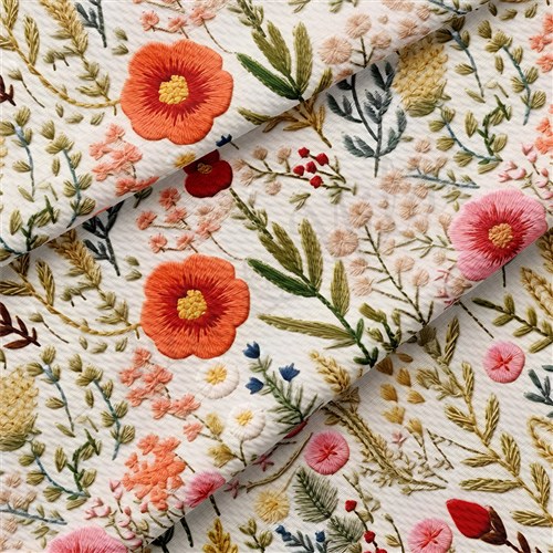 Embroidery Printed Liverpool Fabric AA1788 & Get a Free $89.99 Embroidery Bundle