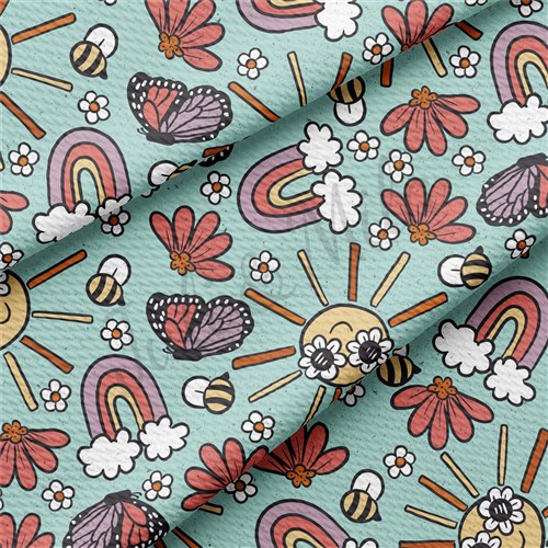 Summer Printed Liverpool Bullet Textured Stretch Solid Strip Thick Knit Jersey Fabric