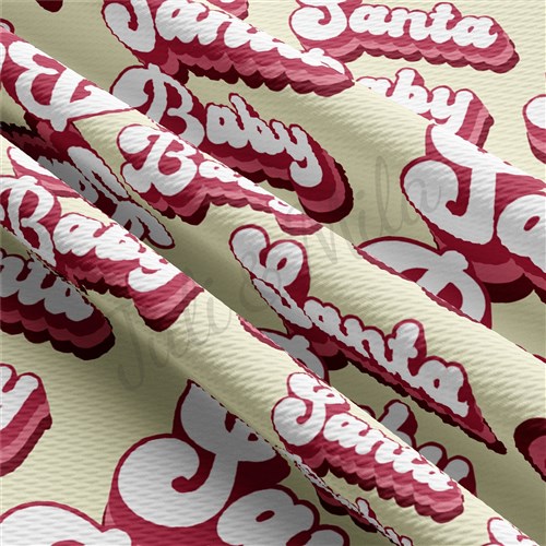 Christmas Liverpool Bullet Textured Stretch Solid Strip Thick Knit Jersey Fabric