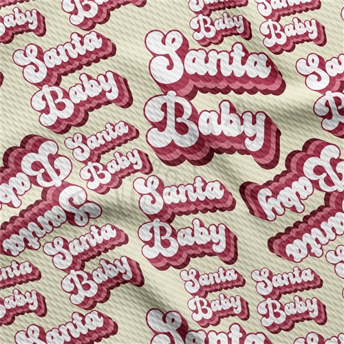 Christmas Liverpool Bullet Textured Stretch Solid Strip Thick Knit Jersey Fabric
