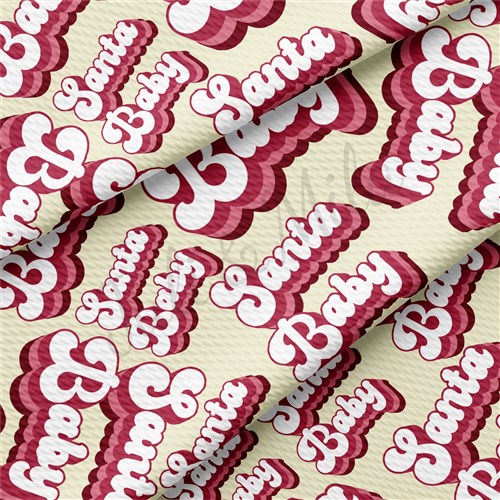 Christmas Liverpool Bullet Textured Stretch Solid Strip Thick Knit Jersey Fabric