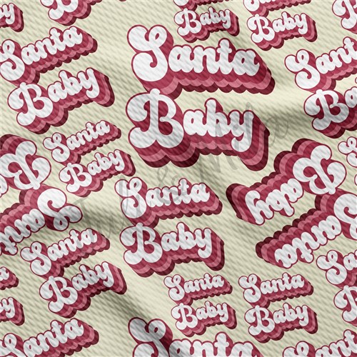 Christmas Liverpool Bullet Textured Stretch Solid Strip Thick Knit Jersey Fabric