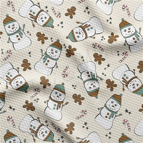 Christmas Christmas Liverpool Bullet Textured Stretch Solid Strip Thick Knit Jersey Fabric