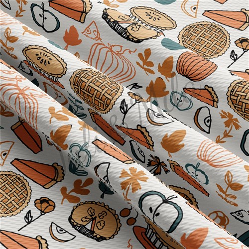 Thanksgiving Fall Printed Liverpool Bullet Textured Stretch Solid Strip Thick Knit Jersey Fabric