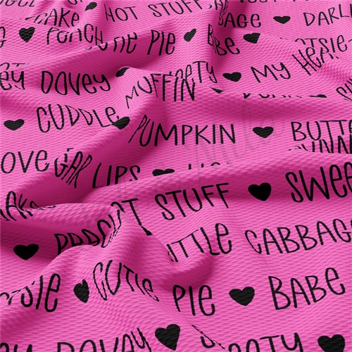Valentine's Day Printed Liverpool Bullet Textured Stretch Solid Strip Thick Knit Jersey Fabric