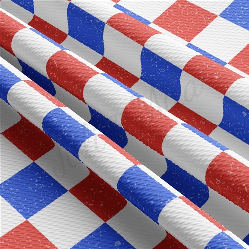 4th of July Printed Liverpool Bullet Textured Stretch Solid Strip Thick Knit Jersey Fabric