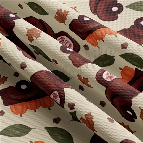 Fall Autumn Truck Pumpkin Liverpool Bullet Textured Stretch Solid Strip Thick Knit Jersey Fabric