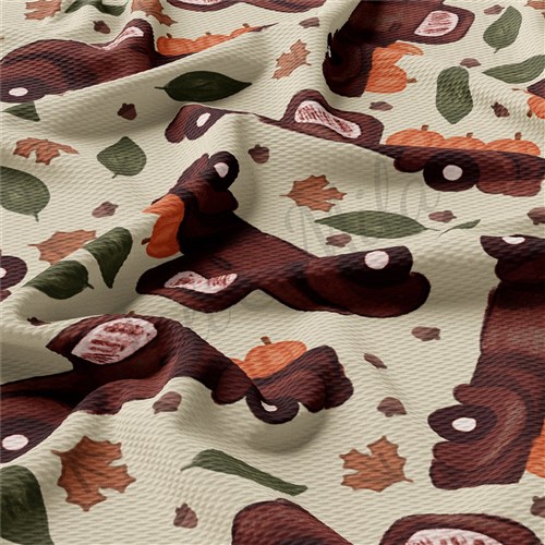 Fall Autumn Truck Pumpkin Liverpool Bullet Textured Stretch Solid Strip Thick Knit Jersey Fabric