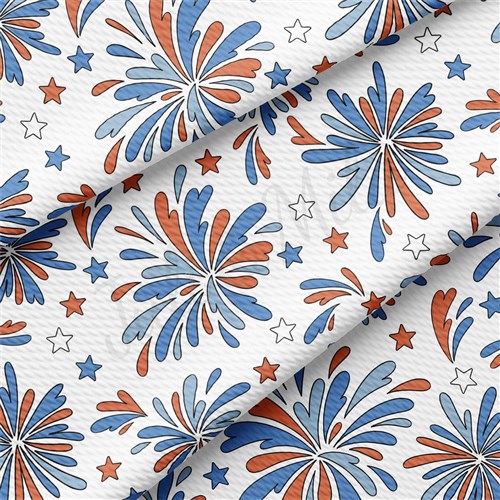4th of July Patriotic Printed Liverpool Fabric AA2178 & Get a Free $89.99 Embroidery Bundle