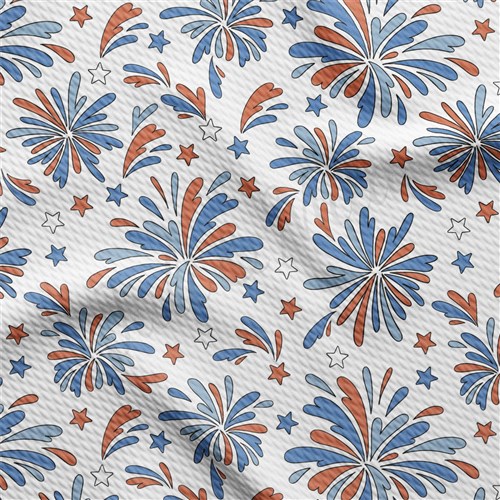 4th of July Patriotic Printed Liverpool Fabric AA2178 & Get a Free $89.99 Embroidery Bundle