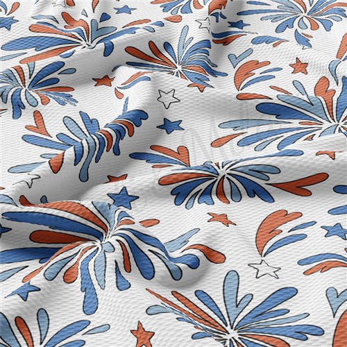 4th of July Patriotic Printed Liverpool Fabric AA2178 & Get a Free $89.99 Embroidery Bundle