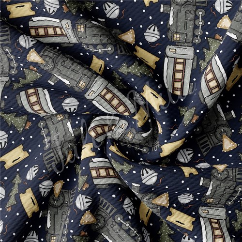 Christmas Printed Liverpool Bullet Textured Stretch Solid Strip Thick Knit Jersey Fabric