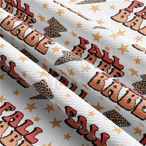 Fall Babe Printed Liverpool Bullet Textured Stretch Solid Strip Thick Knit Jersey Fabric