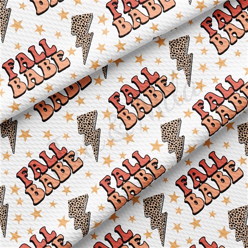 Fall Babe Printed Liverpool Bullet Textured Stretch Solid Strip Thick Knit Jersey Fabric