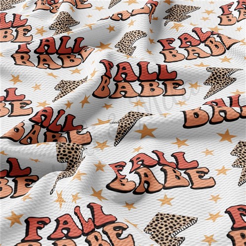 Fall Babe Printed Liverpool Bullet Textured Stretch Solid Strip Thick Knit Jersey Fabric