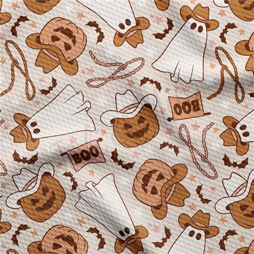 Pumpkin Printed Liverpool Bullet Textured Stretch Solid Strip Thick Knit Jersey Fabric