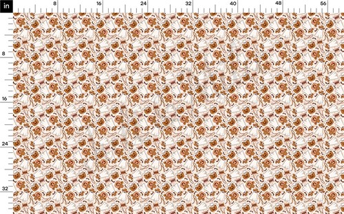 Pumpkin Printed Liverpool Bullet Textured Stretch Solid Strip Thick Knit Jersey Fabric