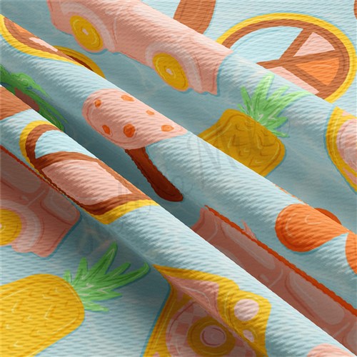 Printed Liverpool Bullet Textured Stretch Solid Strip Thick Knit Jersey Fabric