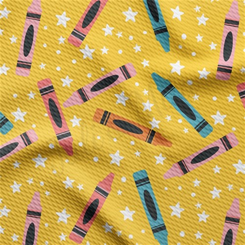 Back to School AA2362 Liverpool Bullet Textured Stretch Solid Strip Thick Knit Jersey Fabric